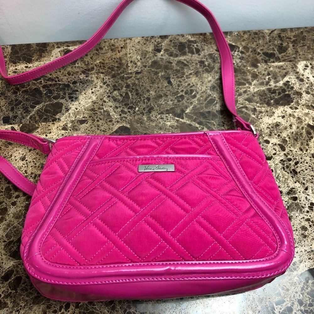 Vera Bradley Trimmed Trapeze Crossbody Pink